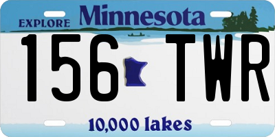 MN license plate 156TWR