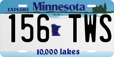 MN license plate 156TWS