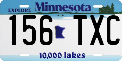 MN license plate 156TXC