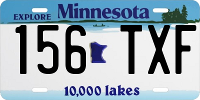 MN license plate 156TXF