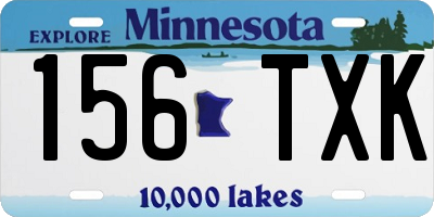 MN license plate 156TXK