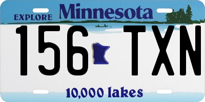MN license plate 156TXN