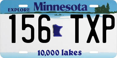 MN license plate 156TXP