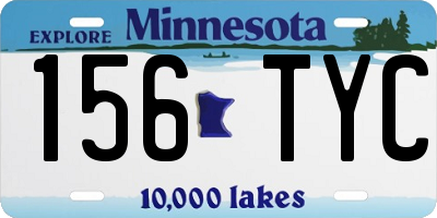 MN license plate 156TYC