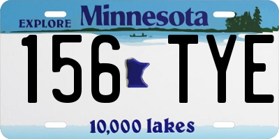 MN license plate 156TYE