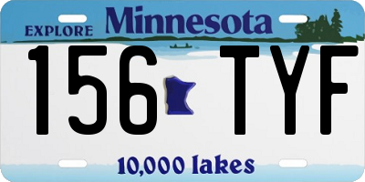 MN license plate 156TYF