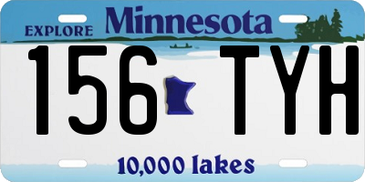 MN license plate 156TYH