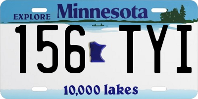 MN license plate 156TYI