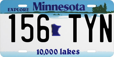 MN license plate 156TYN