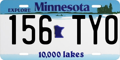 MN license plate 156TYO