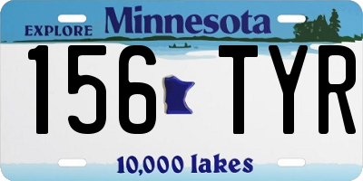MN license plate 156TYR