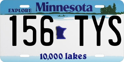 MN license plate 156TYS