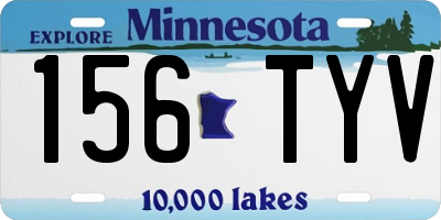 MN license plate 156TYV