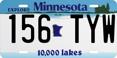 MN license plate 156TYW