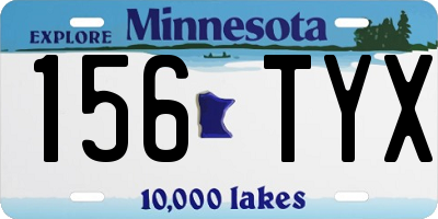 MN license plate 156TYX