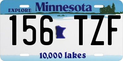 MN license plate 156TZF