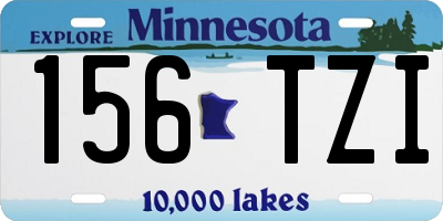 MN license plate 156TZI