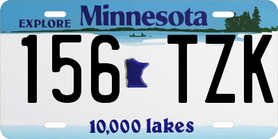 MN license plate 156TZK