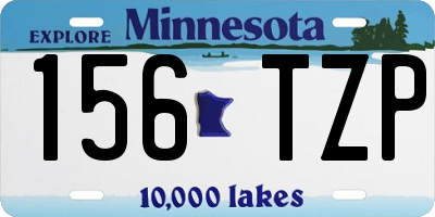 MN license plate 156TZP