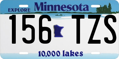 MN license plate 156TZS