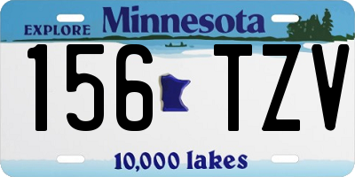 MN license plate 156TZV
