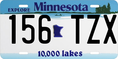 MN license plate 156TZX