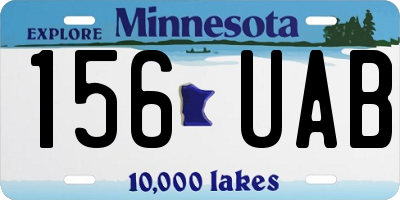 MN license plate 156UAB