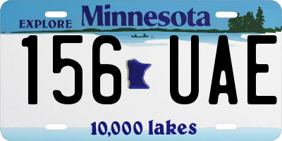 MN license plate 156UAE