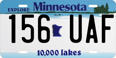 MN license plate 156UAF