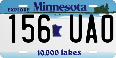 MN license plate 156UAO
