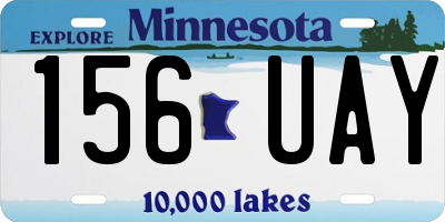 MN license plate 156UAY