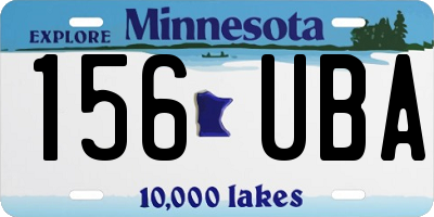 MN license plate 156UBA