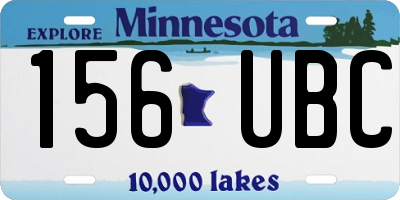 MN license plate 156UBC