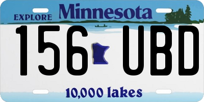 MN license plate 156UBD
