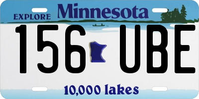 MN license plate 156UBE