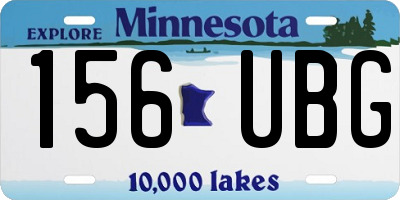 MN license plate 156UBG