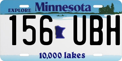 MN license plate 156UBH