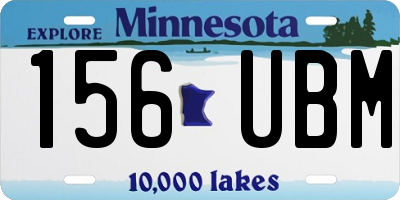 MN license plate 156UBM