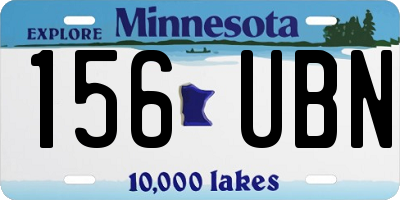 MN license plate 156UBN