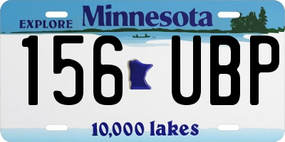 MN license plate 156UBP