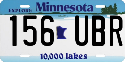 MN license plate 156UBR