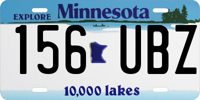 MN license plate 156UBZ
