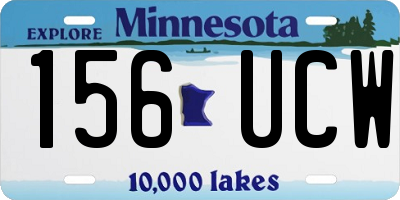 MN license plate 156UCW