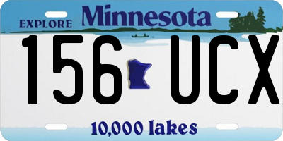 MN license plate 156UCX