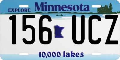 MN license plate 156UCZ