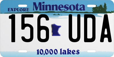 MN license plate 156UDA