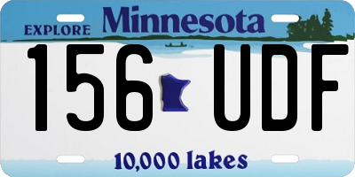 MN license plate 156UDF