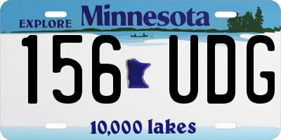 MN license plate 156UDG