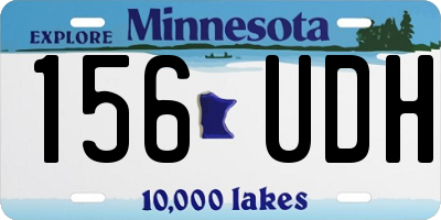 MN license plate 156UDH