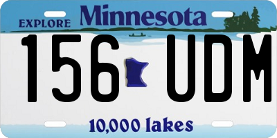 MN license plate 156UDM